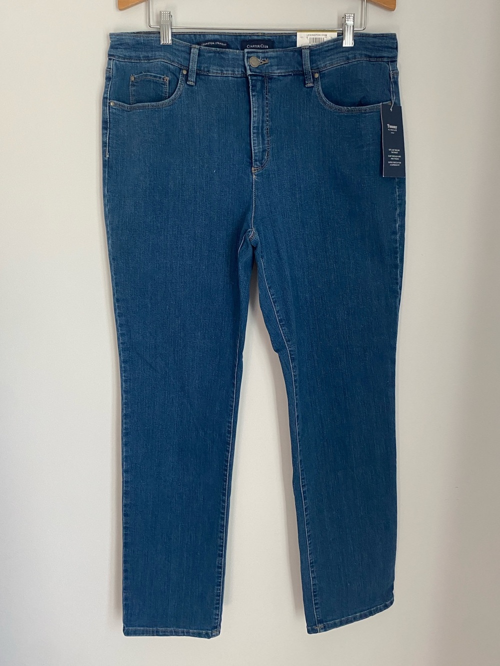 NWT Charter Club Lexington Tummy Slimming Women’s Blue Stretch Jeans Size